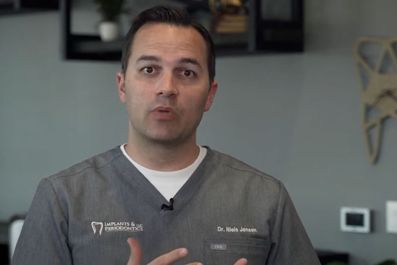 dr jensen explaining different materials implants
