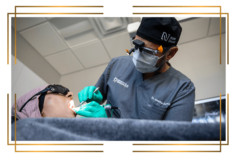 doctor going through procedure on patient